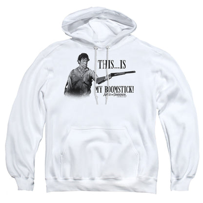 Army Of Darkness Boomstick! Mens Hoodie White
