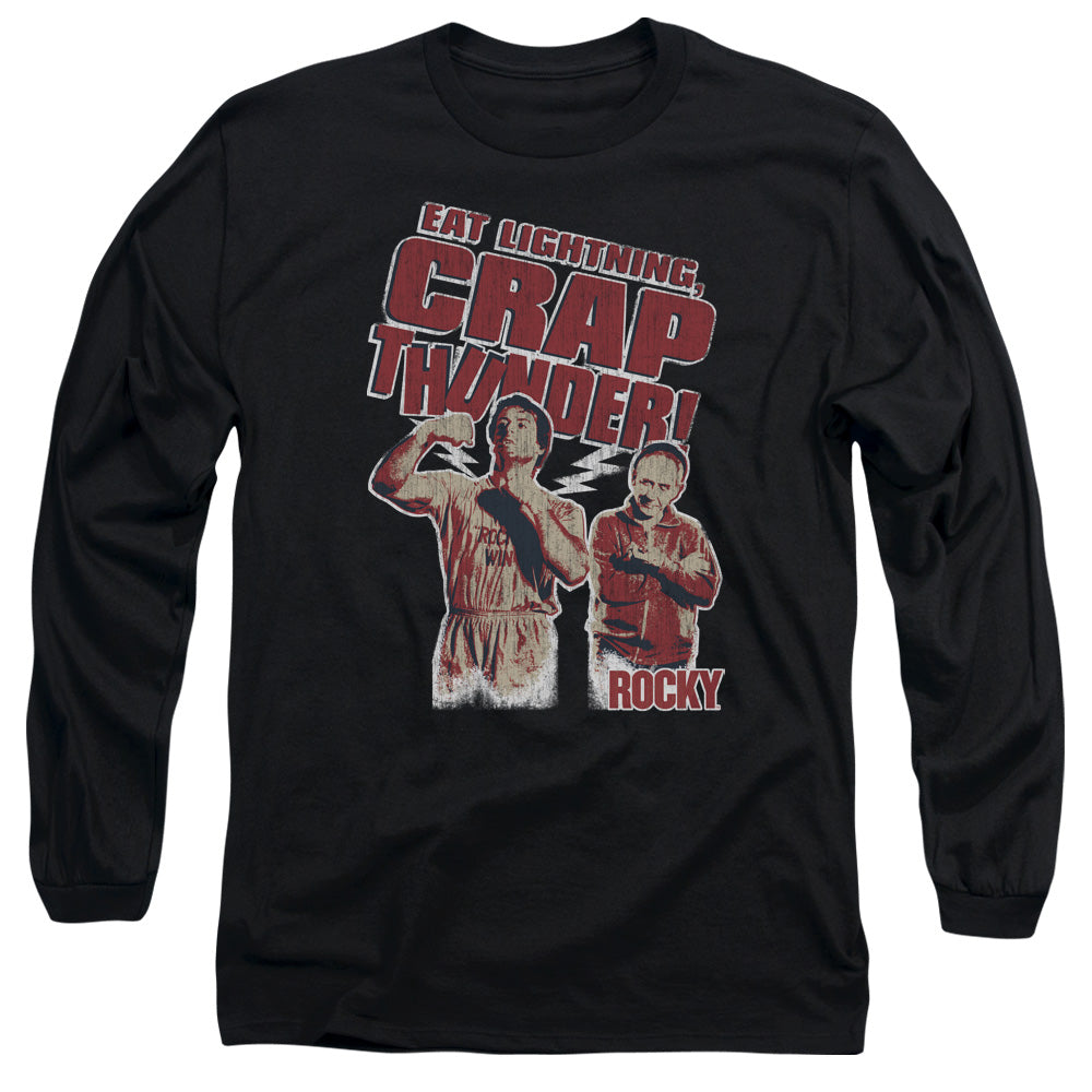 Rocky Eat Lightning Mens Long Sleeve Shirt Black Officially Licensed