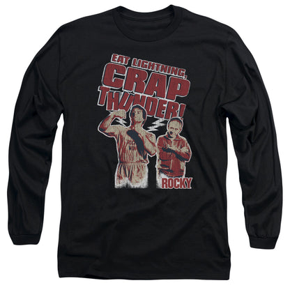 Rocky Eat Lightning Mens Long Sleeve Shirt Black Officially Licensed