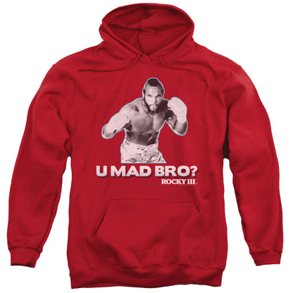 Rocky III U Mad Bro Mens Hoodie Red