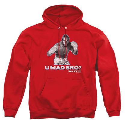 Rocky Iii U Mad Bro Mens Hoodie Red