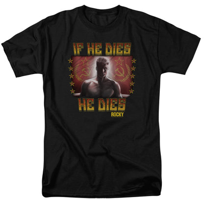 Rocky Iv Condolences Mens T Shirt Black