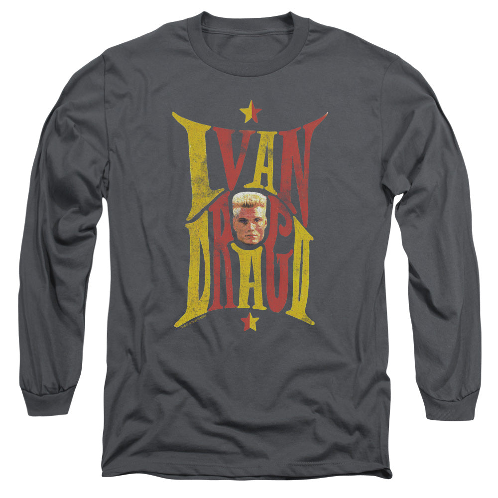 Rocky Iv Ivan Mens Long Sleeve Shirt Charcoal Officially Licensed