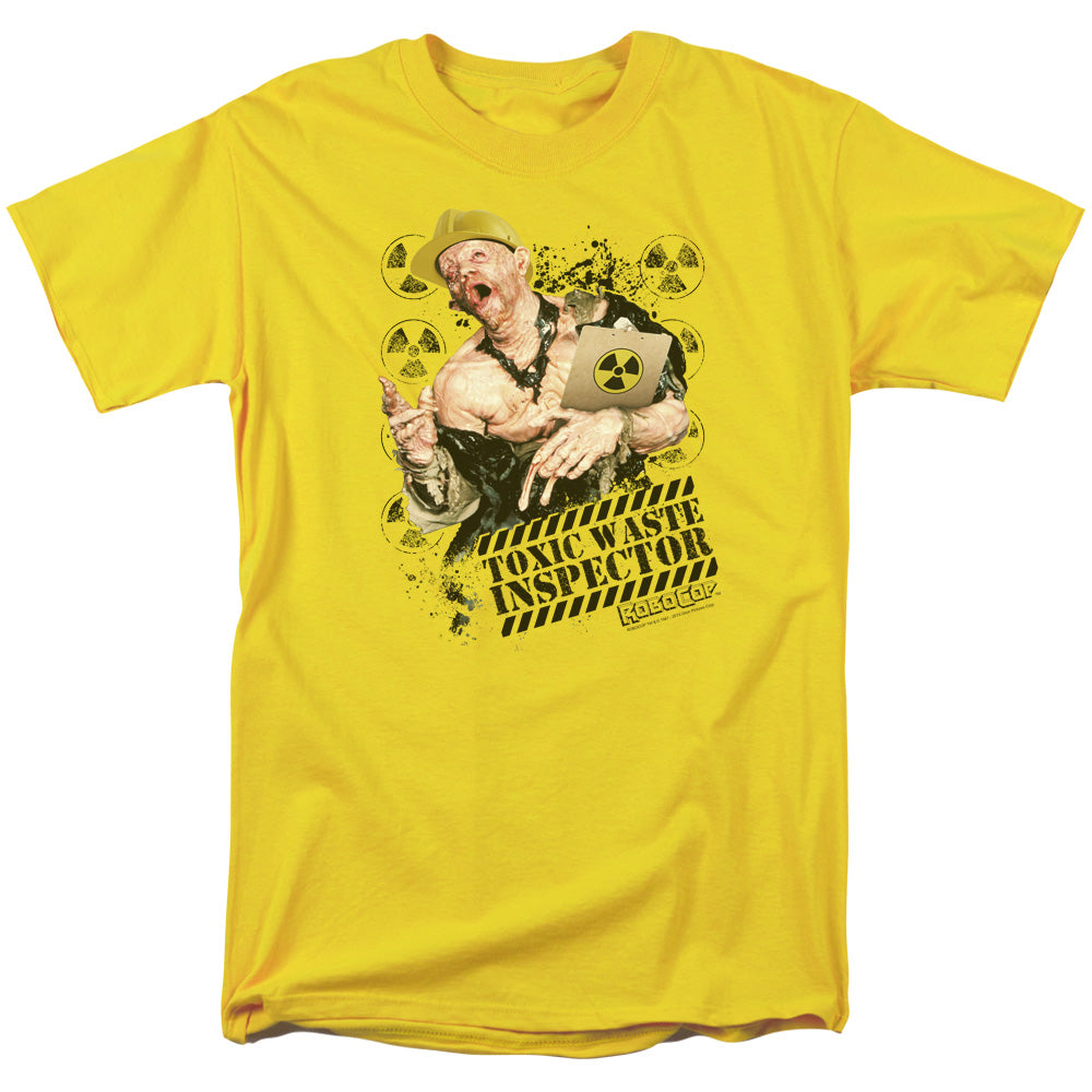 Robocop Toxic Waste Inspector Mens T Shirt Yellow