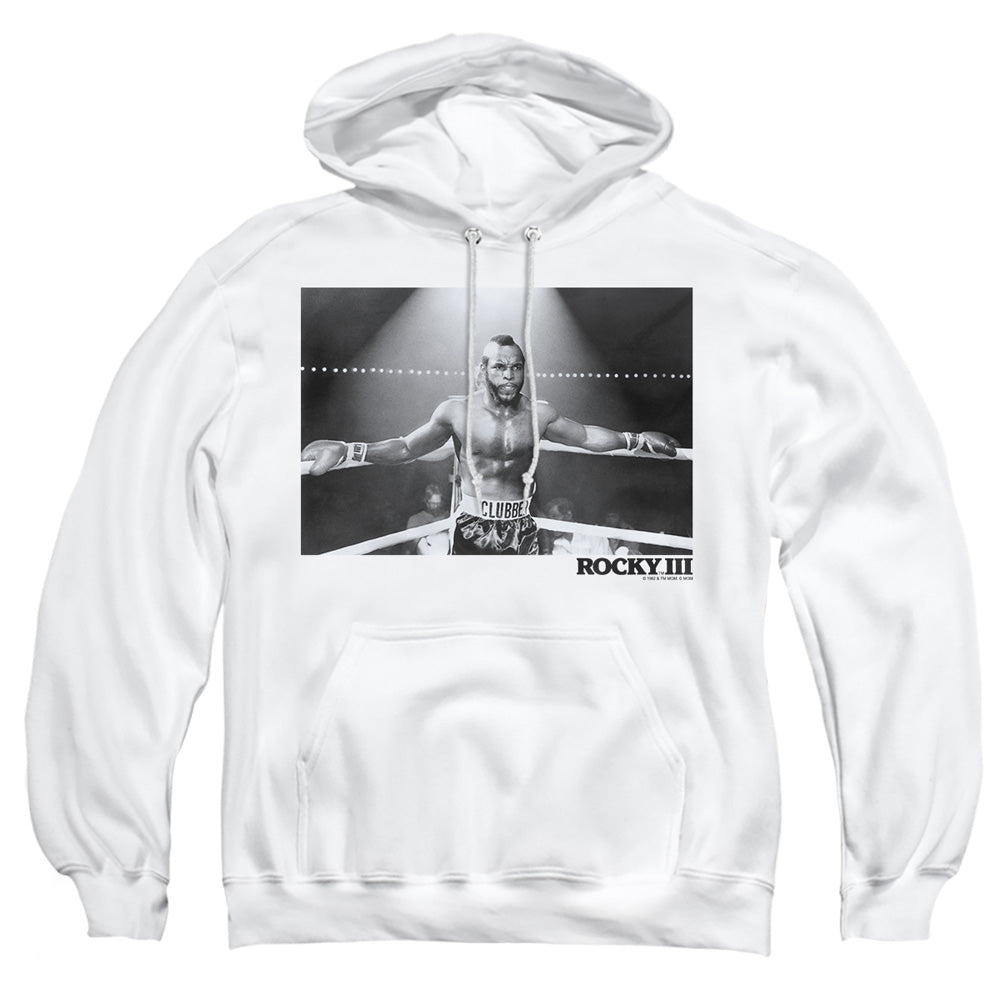 Rocky Iii Clubber Square Mens Hoodie White