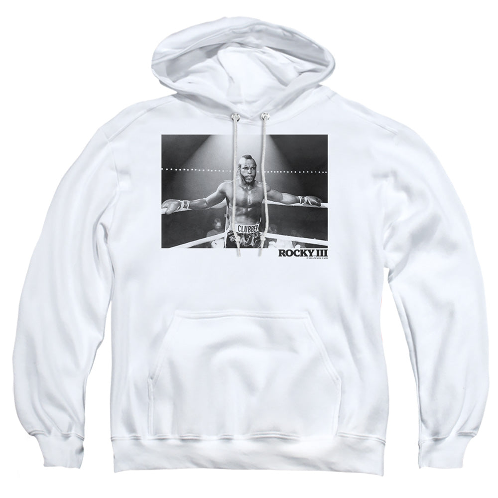 Rocky Iii Clubber Square Mens Hoodie White