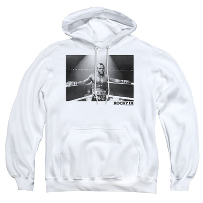 Rocky Iii Clubber Square Mens Hoodie White