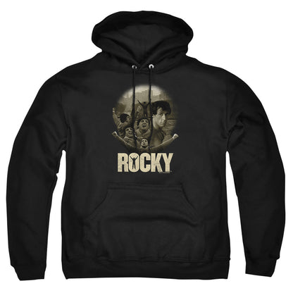 Rocky Feeling Strong Mens Hoodie Black