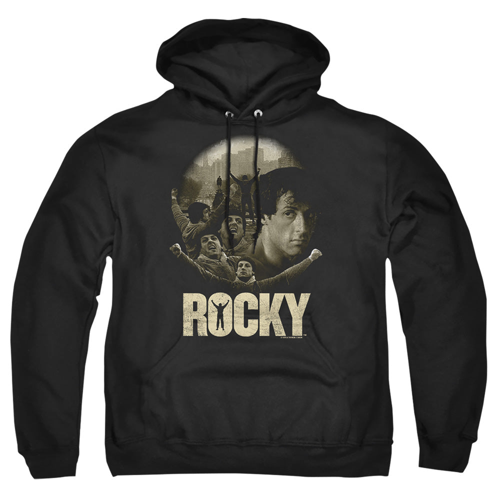 Rocky Feeling Strong Mens Hoodie Black