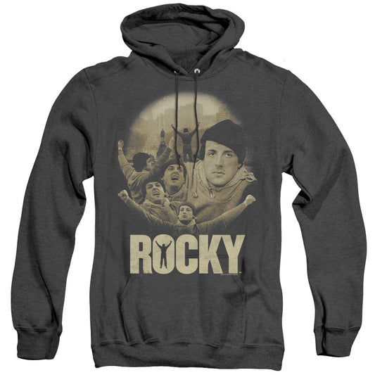 Rocky Feeling Strong Heather Mens Hoodie Black
