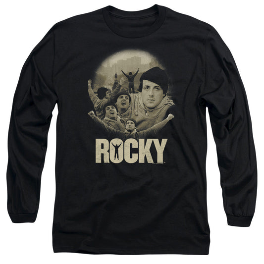 Rocky Feeling Strong Mens Long Sleeve Shirt Black Officially Licensed