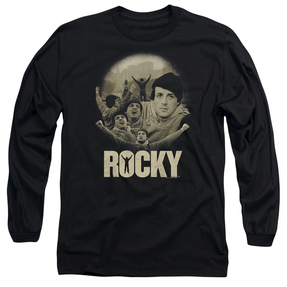 Rocky Feeling Strong Mens Long Sleeve Shirt Black Officially Licensed