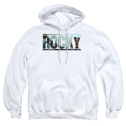 Rocky Cutout Logo Mens Hoodie White