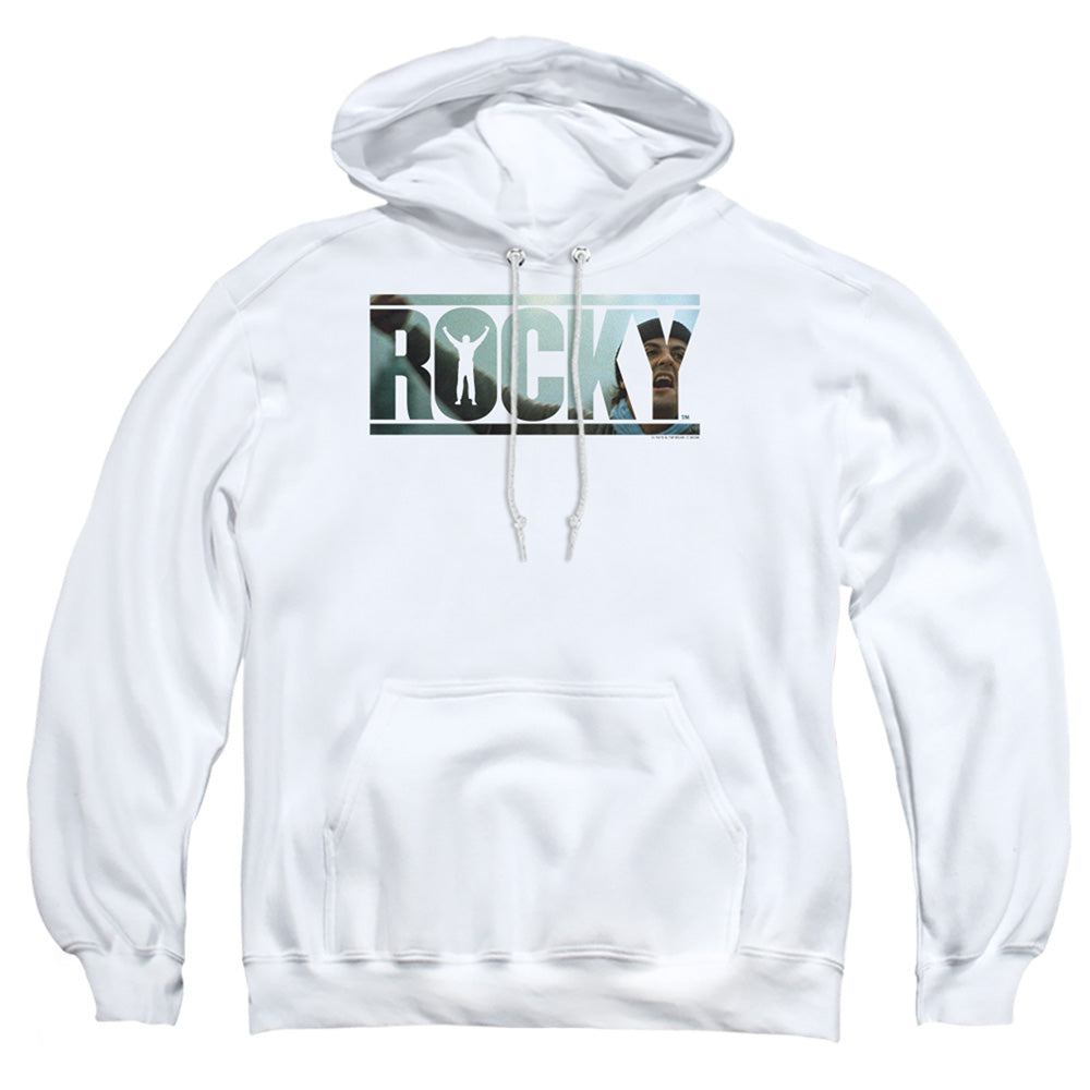 Rocky Cutout Logo Mens Hoodie White