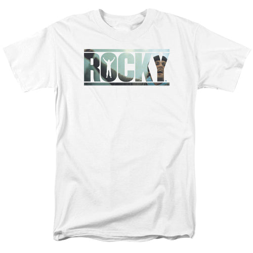 Rocky Cutout Logo Mens T Shirt White