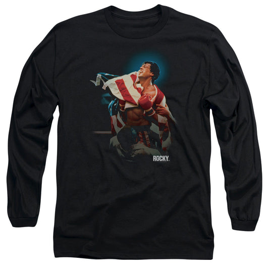 Rocky Victory Mens Long Sleeve Shirt Black Officially Licensed