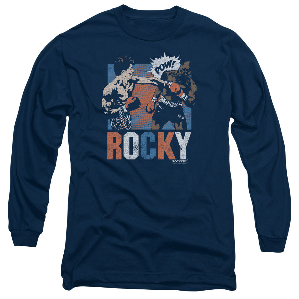 Rocky Rocky Pow Mens Long Sleeve Shirt Navy Officially Licensed