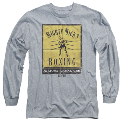 Creed Micks Poster Mens Long Sleeve Shirt Athletic Heather Officially Licensed