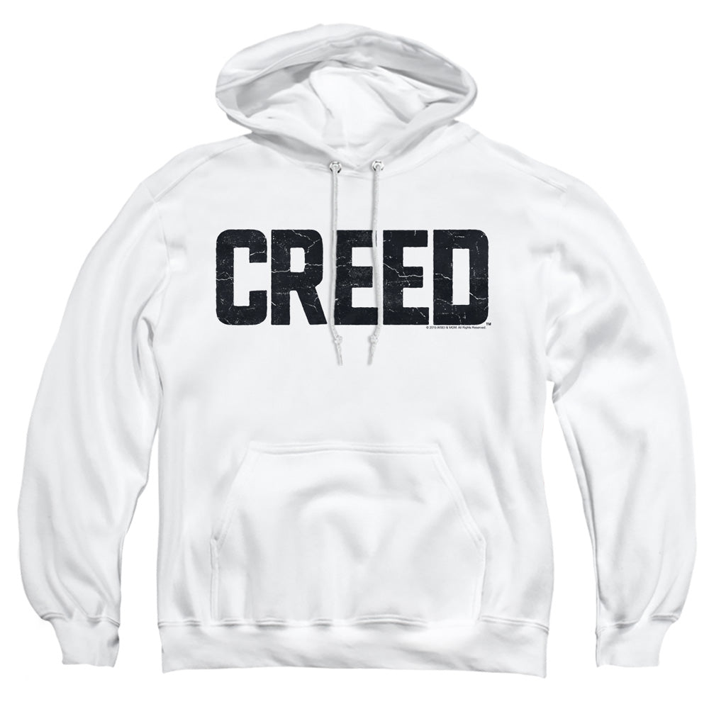 Creed Cracked Logo Mens Hoodie White