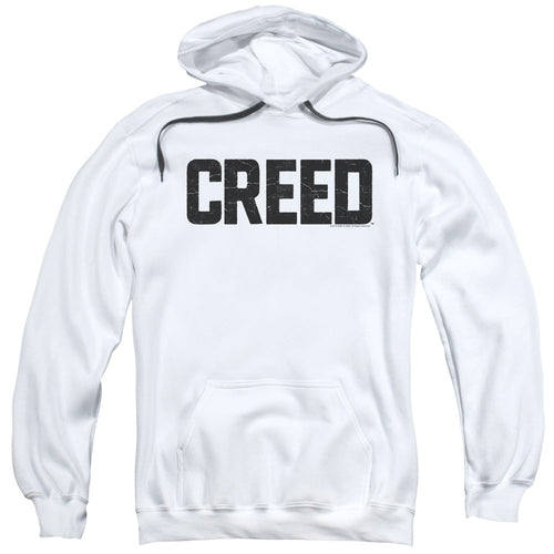 Creed Cracked Logo Mens Hoodie White