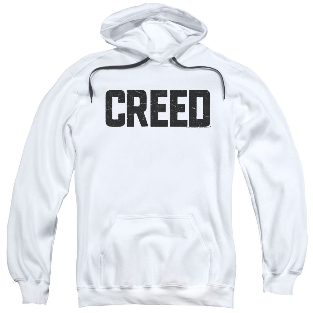 Creed Cracked Logo Mens Hoodie White