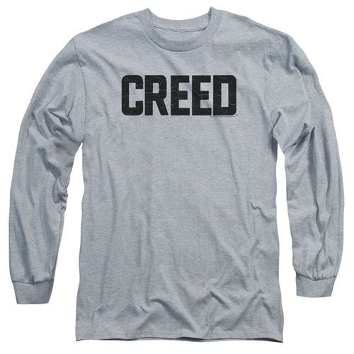 Creed Cracked Logo Mens Long Sleeve Shirt Athletic Heather