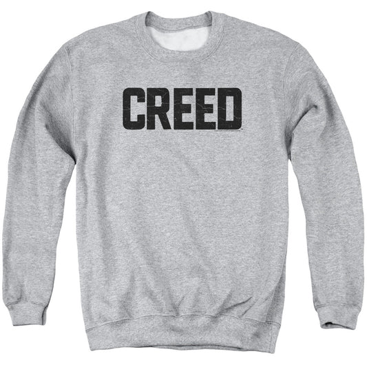 Creed Cracked Logo Mens Crewneck Sweatshirt Athletic Heather Officially Licensed