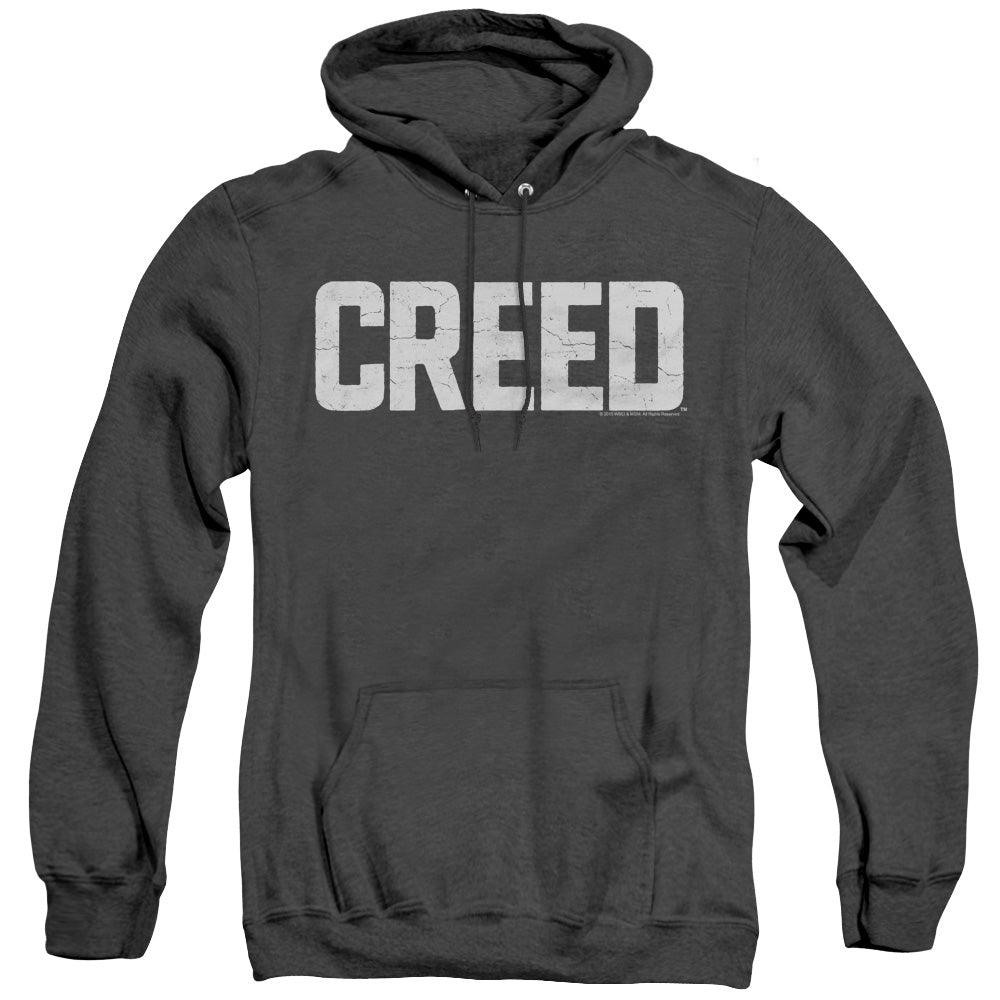 Creed Cracked Logo Heather Mens Hoodie Black