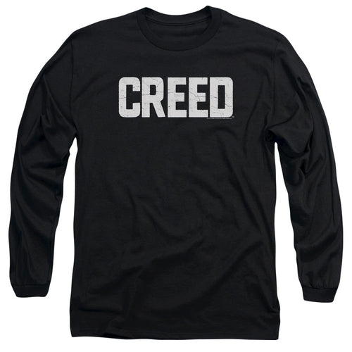 Creed Cracked Logo Mens Long Sleeve Shirt Black
