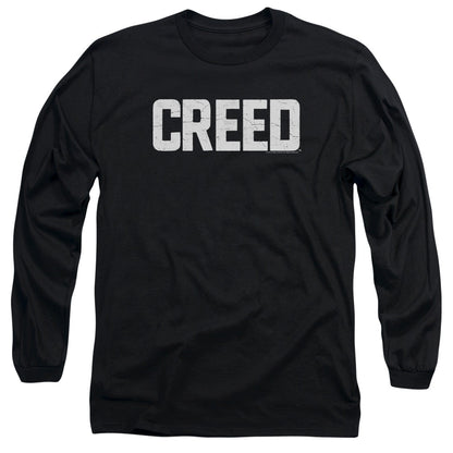 Creed Cracked Logo Mens Long Sleeve Shirt Black Officially Licensed