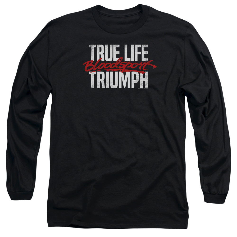 Bloodsport True Story Mens Long Sleeve Shirt Black Officially Licensed