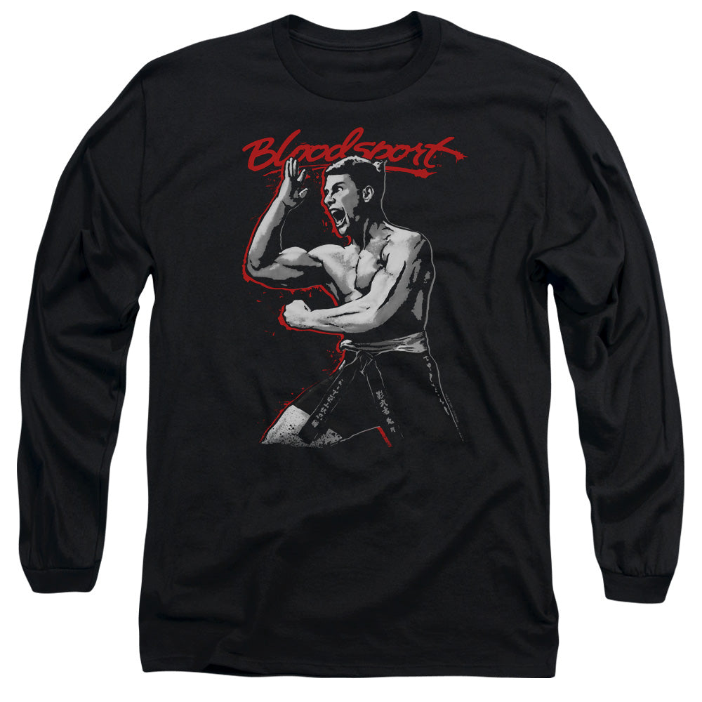 Bloodsport Loud Mouth Mens Long Sleeve Shirt Black Officially Licensed