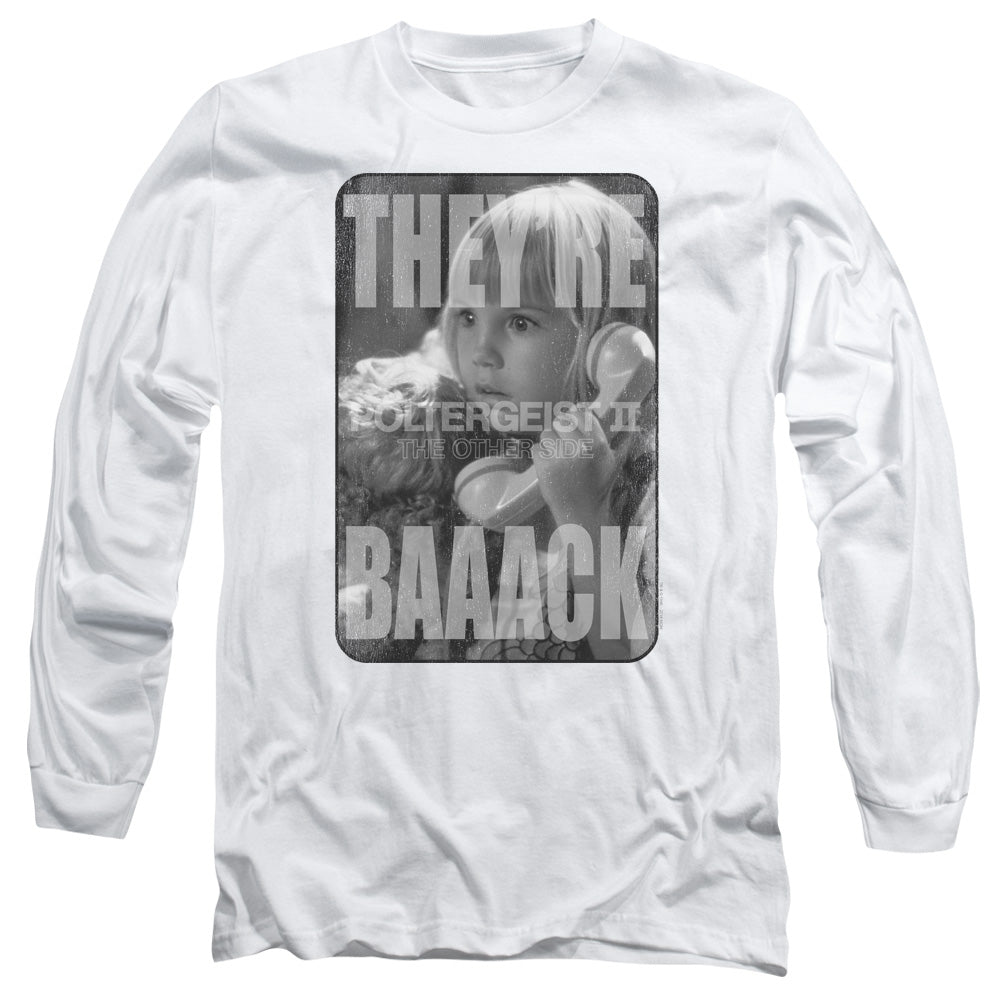 Poltergeist II The Other Side Logo Mens Long Sleeve Shirt White