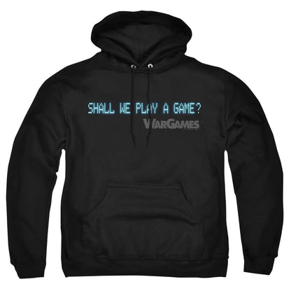 Wargames Shall We Mens Hoodie Black