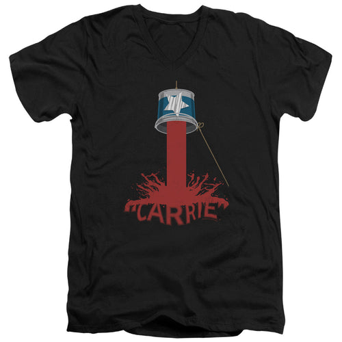Carrie Bucket Of Blood Mens Slim Fit V-Neck T Shirt Black