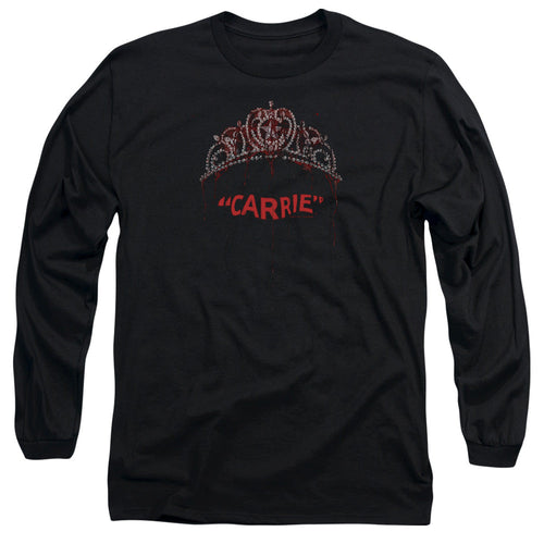 Carrie Prom Queen Mens Long Sleeve Shirt Black