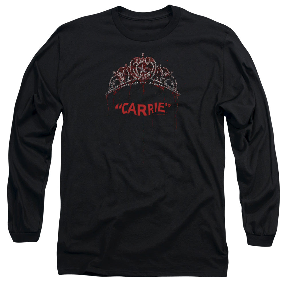 Carrie Prom Queen Mens Long Sleeve Shirt Black Officially Licensed