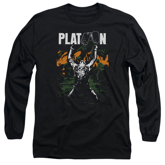 Platoon Graphic Mens Long Sleeve Shirt Black