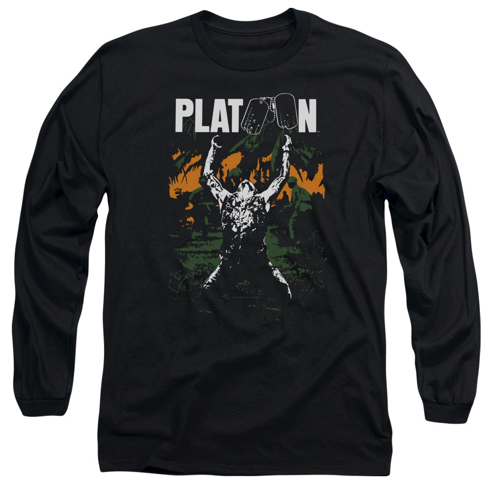 Platoon Graphic Mens Long Sleeve Shirt Black