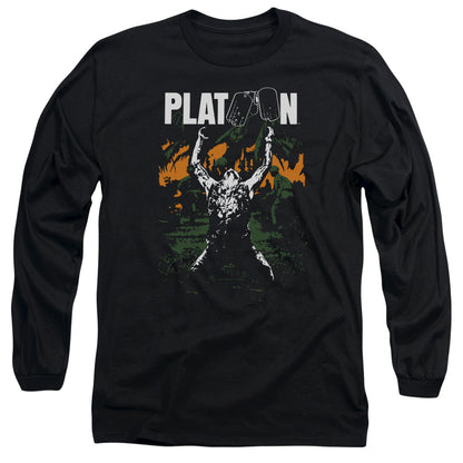 Platoon Graphic Mens Long Sleeve Shirt Black