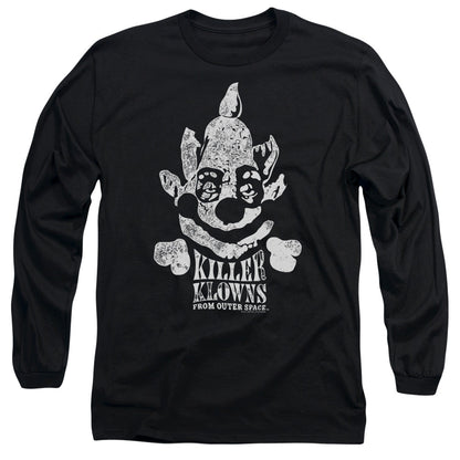 Killer Klowns From Outer Space Kreepy Mens Long Sleeve Shirt Black Officially Licensed
