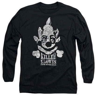 Killer Klowns From Outer Space Kreepy Mens Long Sleeve Shirt Black Officially Licensed