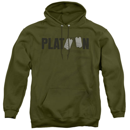 Platoon Logo Mens Hoodie Military Green