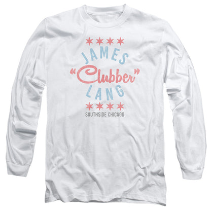 Rocky Iii Clubber Mens Long Sleeve Shirt White Officially Licensed