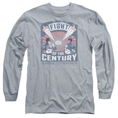 Rocky Balboa Creed Fight Poster Mens Long Sleeve Shirt Athletic Heather Officially Licensed