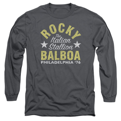 Rocky Rocky Philly Mens Long Sleeve Shirt Charcoal Officially Licensed