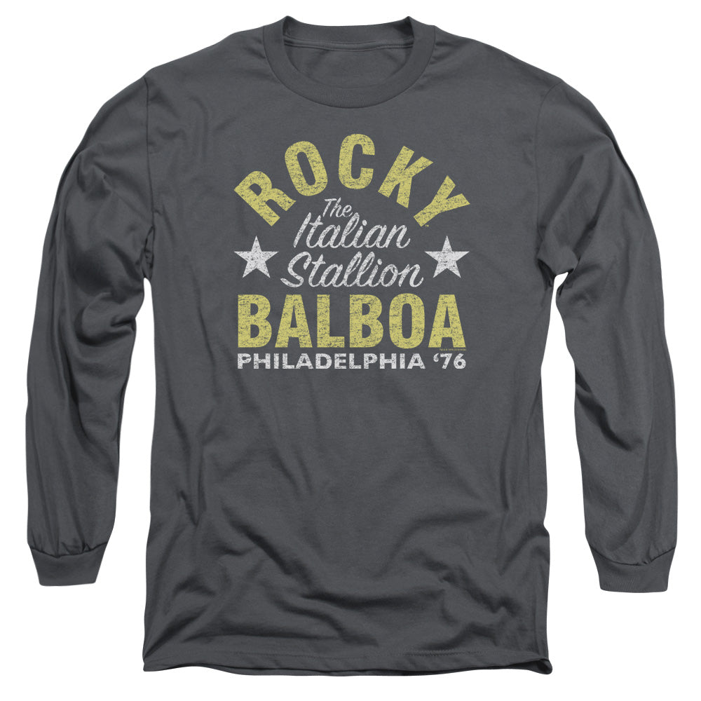 Rocky Rocky Philly Mens Long Sleeve Shirt Charcoal Officially Licensed
