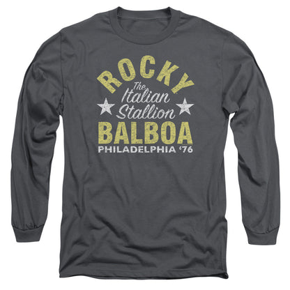 Rocky Rocky Philly Mens Long Sleeve Shirt Charcoal Officially Licensed