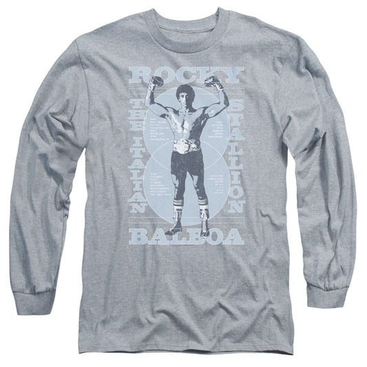 Rocky Gun Show Mens Long Sleeve Shirt Athletic Heather