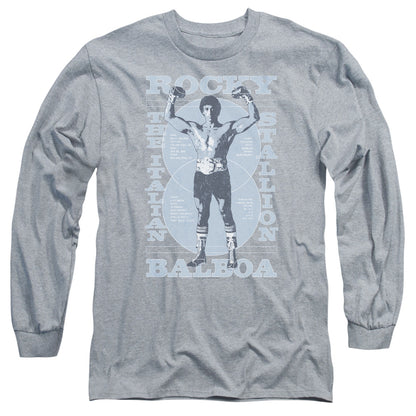 Rocky Gun Show Mens Long Sleeve Shirt Athletic Heather Officially Licensed